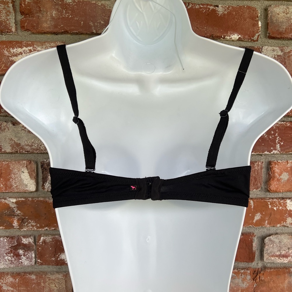 Victoria Secret "PINK" black wear everywhere demi size 34D - Picture 2 of 7